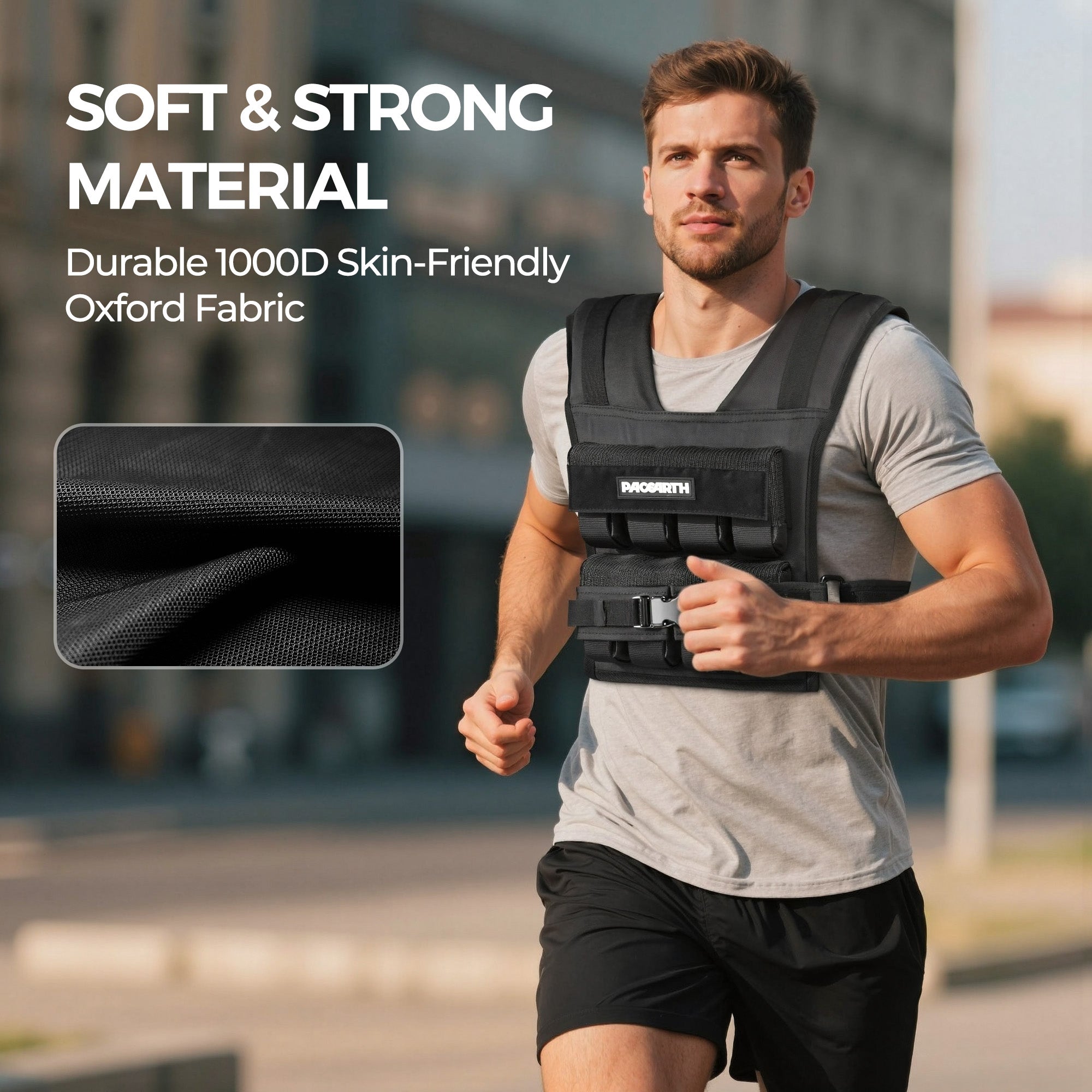 Weight-Adjustable Vest with Add-on Iron Blocks for Hardcore Strength Training 35lb/44lb - Image 3