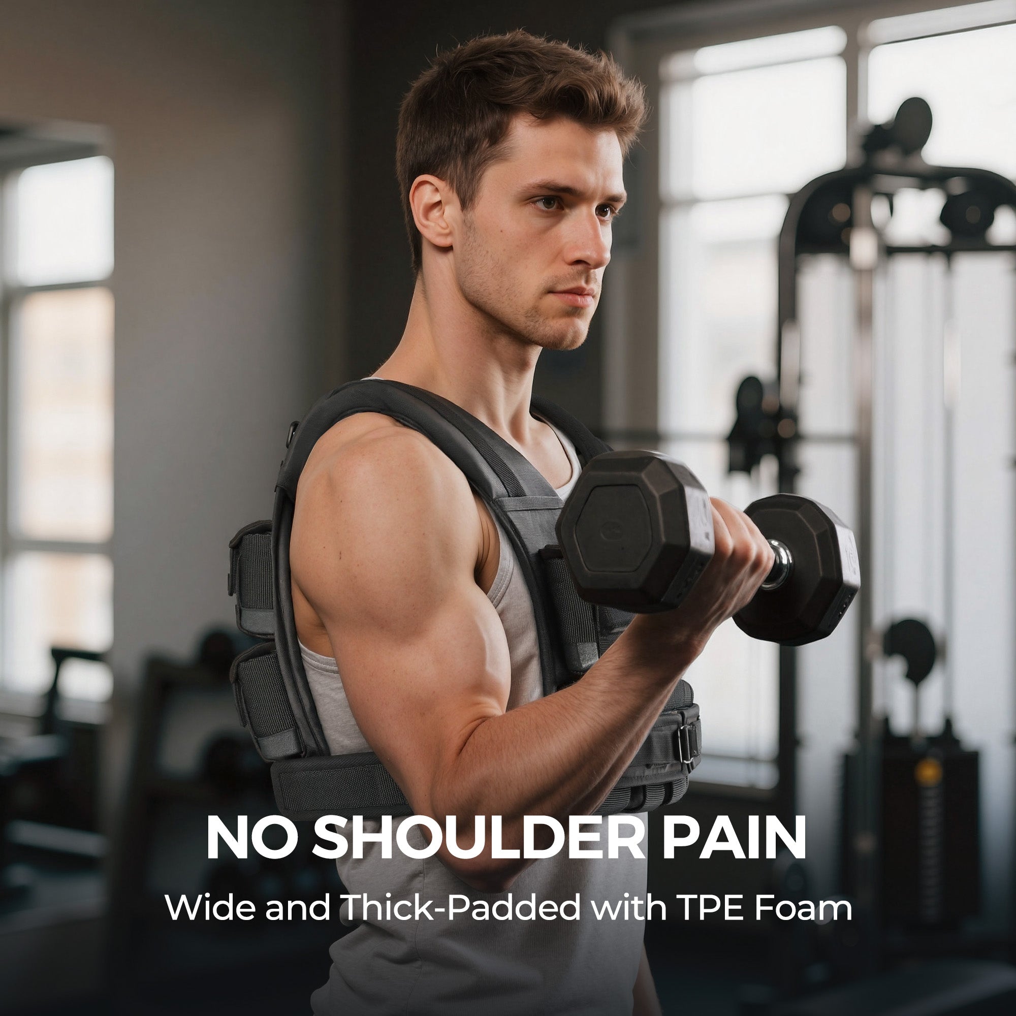 Weight-Adjustable Vest with Add-on Iron Blocks for Hardcore Strength Training 35lb/44lb - Image 5