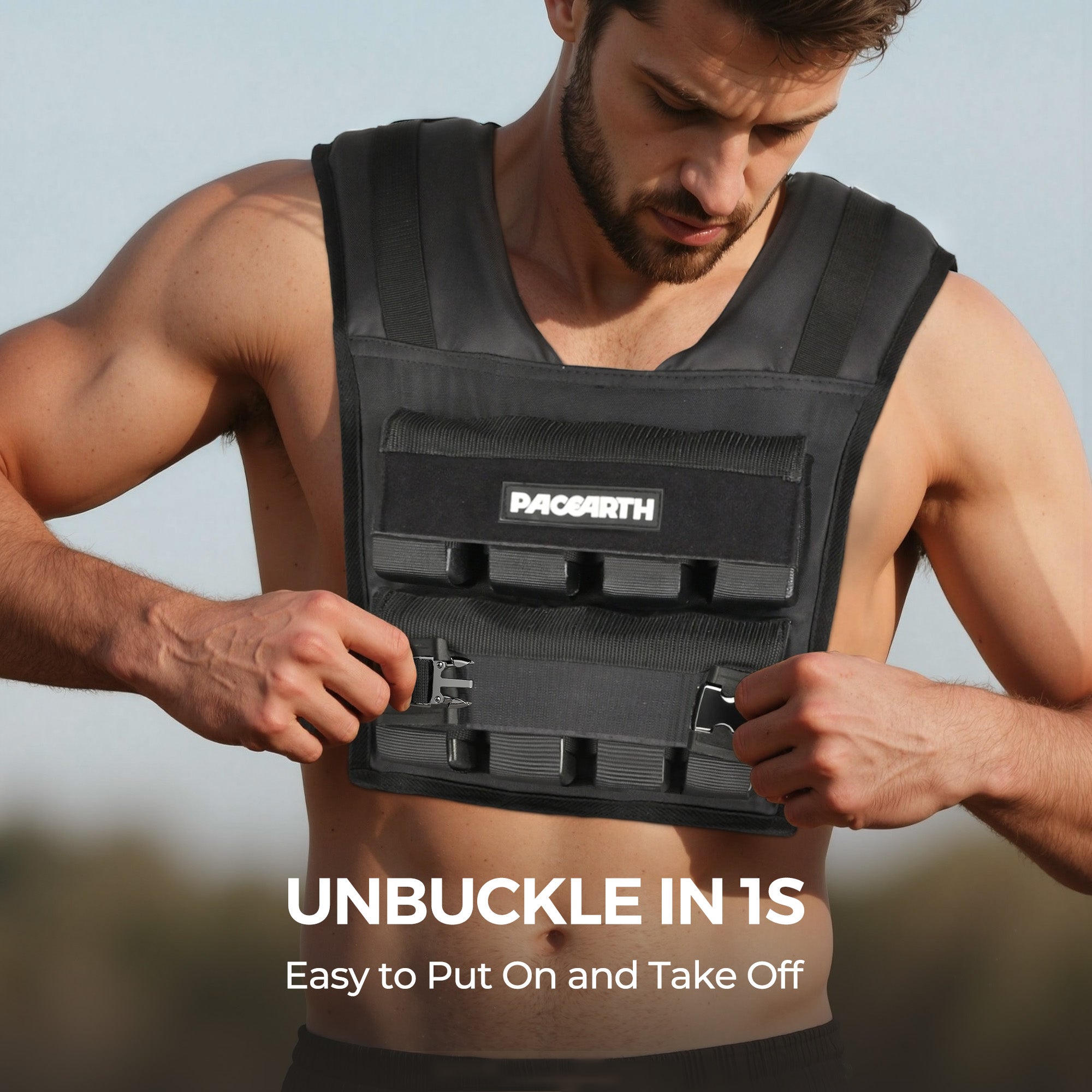 Weight-Adjustable Vest with Add-on Iron Blocks for Hardcore Strength Training 35lb/44lb - Image 6