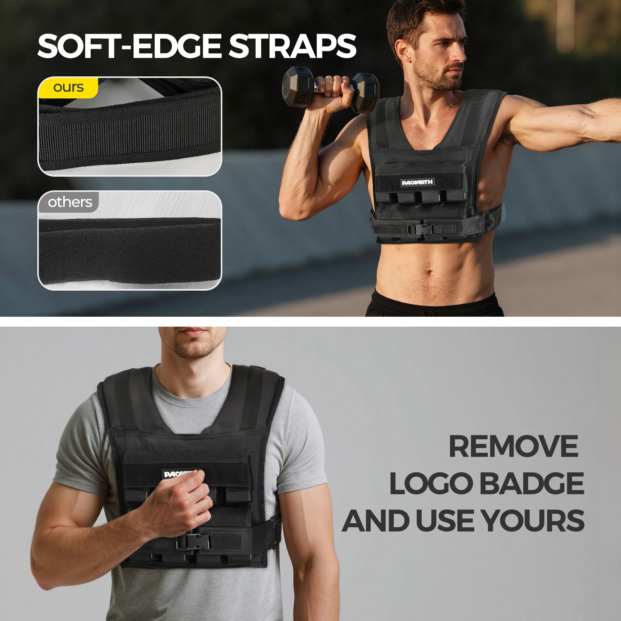 Weight-Adjustable Vest with Add-on Iron Blocks for Hardcore Strength Training 35lb/44lb - Image 8
