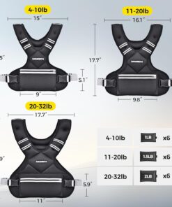 Alternative view of PACEARTH Adjustable Weight Vest 4-10lbs / 11-20lbs / 20-32lbs