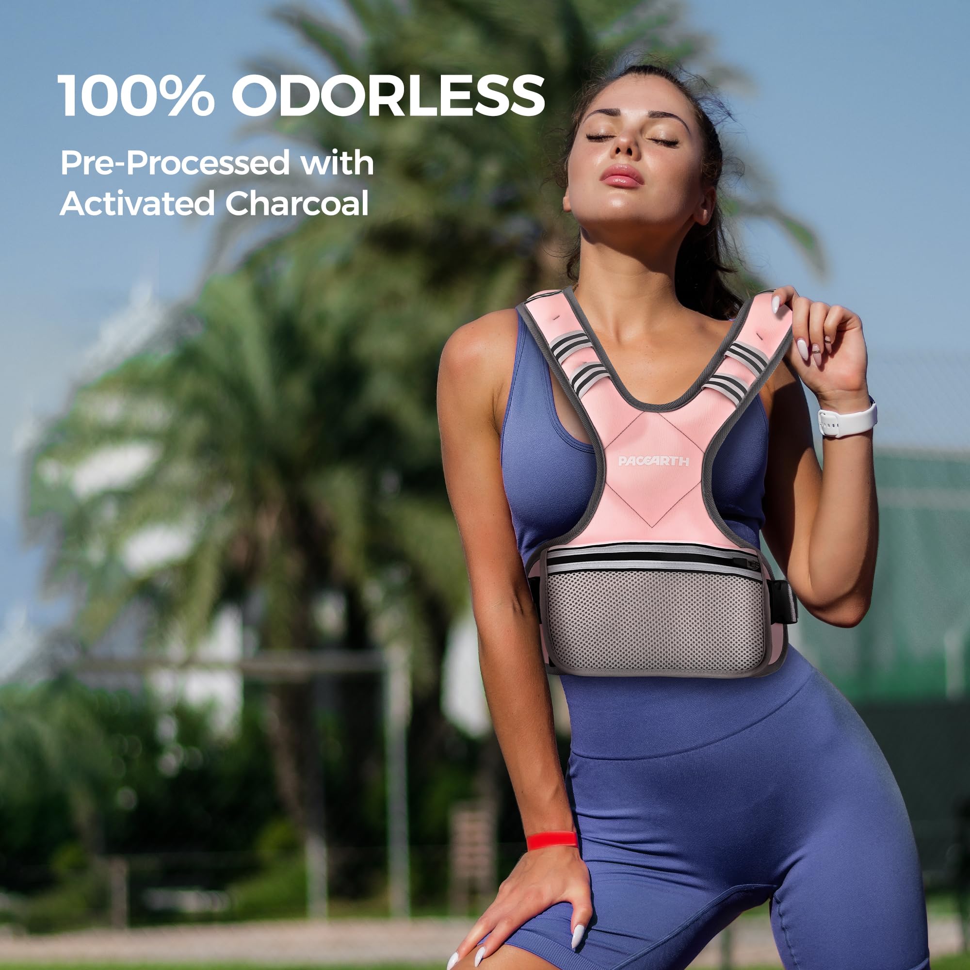 PACEARTH Adjustable Weight Vest 4-10lbs / 11-20lbs Blossom Cherry - Image 7